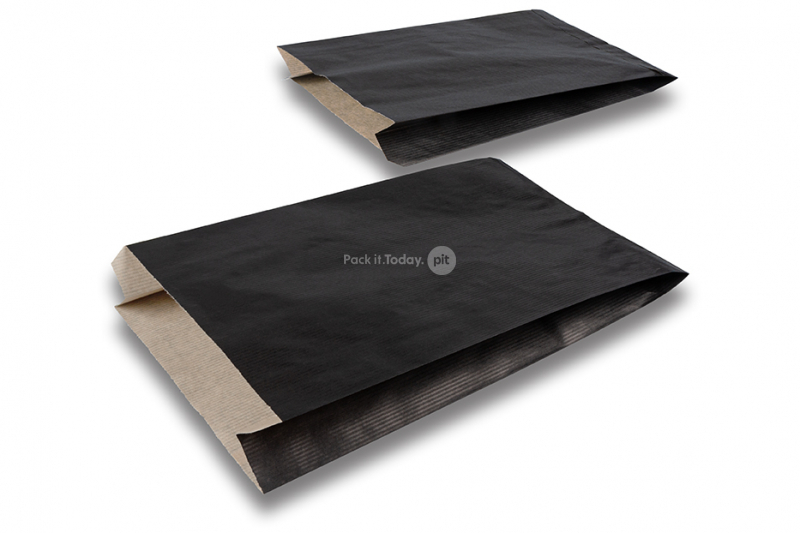 Farvede papirsposer - sort, 200 x 320 x 70 mm