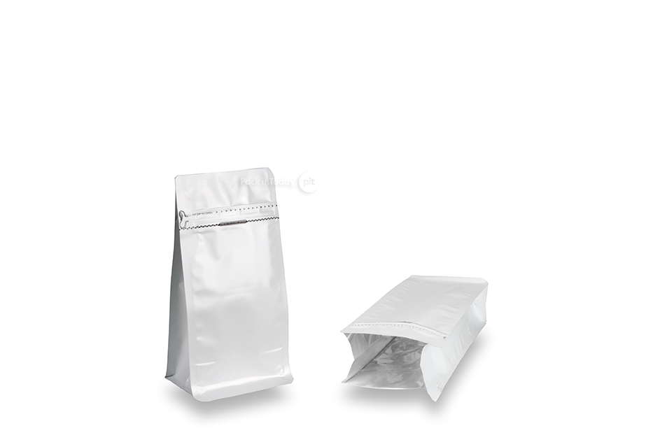 Ståposer med blokbund - hvid, 500 ml / 250 gram malet kaffe
