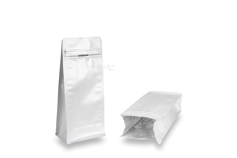 Ståposer med blokbund - hvid, 1000 ml / 500 gram malet kaffe