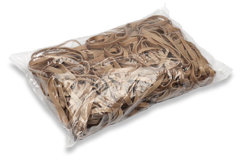 Elastikker til kontoret - pose, 1000 g (bred)