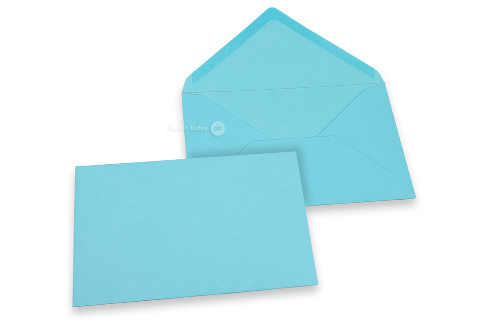 Farvede kuverter til lykønskningskort - Blå himmel, 114 x 162 mm