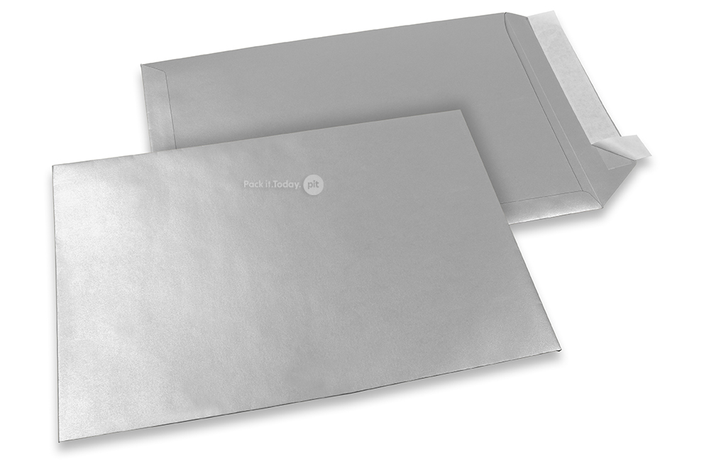 Farvede kuverter - Sølvmetallisk, 229 x 324 mm