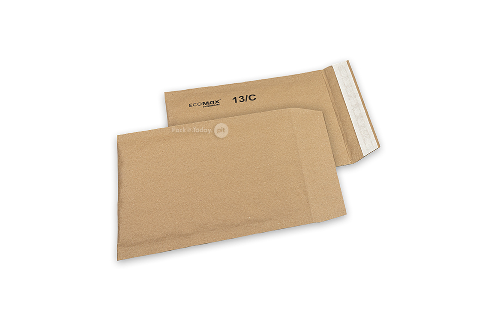 Ecomax boblekuverter af papir - 150 x 215 mm, 13/C, brun