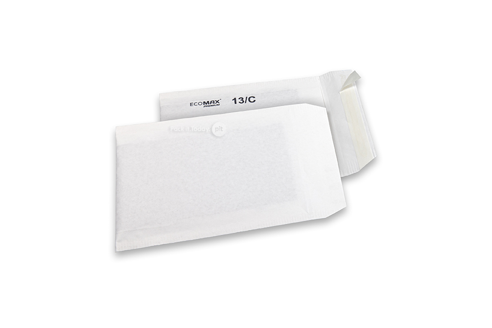 Ecomax boblekuverter af papir - 150 x 215 mm, 13/C, hvid