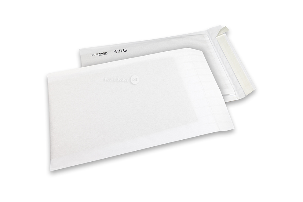 Ecomax boblekuverter af papir - 230 x 340 mm, 17/G, hvid